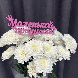 Топпер "Маленькой принцессе" розовый