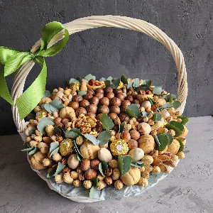 Gift Basket "Strong Nuts" with chocolate with delivery Kirov