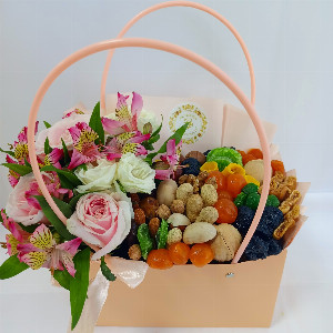 Autumn Waltz Rose and Dried Fruit Composition with delivery Tyumen