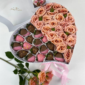 Сердце "Розовый закат"