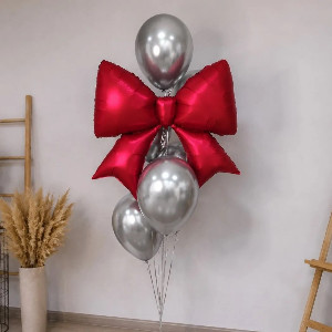 Scarlet Art Bow Balloon Fountain with delivery Omsk