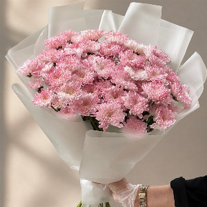 Bouquet "Pink Sea" with Spray Chrysanthemums with delivery Moscow