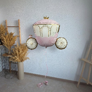 Foil Balloon "Princess Carriage" with delivery Omsk
