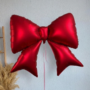 Foil Balloon "Red Satin Bow" with delivery Omsk