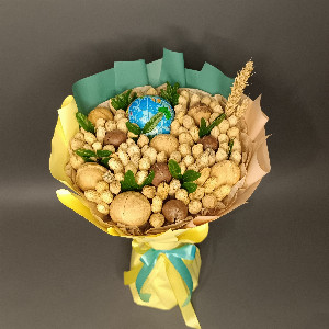Nut Bouquet "First Bell" with Globe with delivery Barnaul
