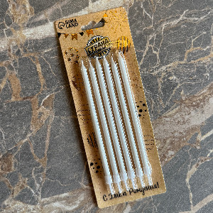 Pearl White Cake Candles 6 pcs. with delivery Krasnodar