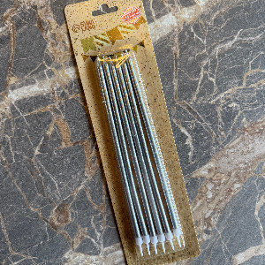 Silver Cake Candles "Silver Line" 6 pcs. with delivery Krasnodar