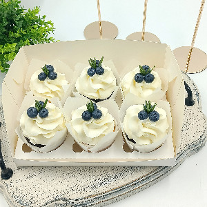 Cupcakes "Berry Garden" with Blueberries 6 pcs with delivery Moscow