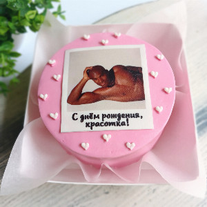 Бенто-торт "День рождения" с фотопечатью с доставкой в Москве