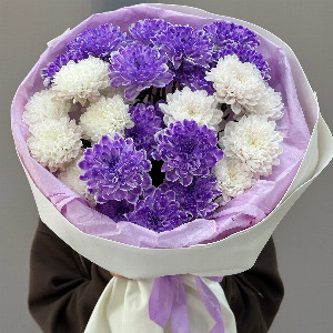 Azure Meadow Chrysanthemum Bouquet with delivery Belgorod