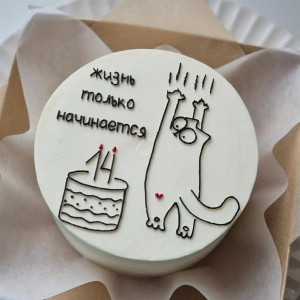 Bento Cake "Cat Mood" with delivery Omsk