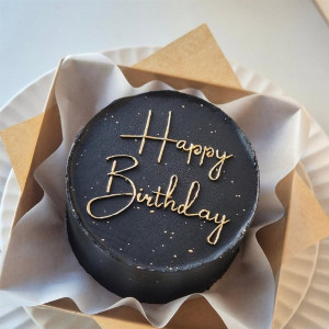 Bento Cake "Black Happy Birthday" with delivery Omsk