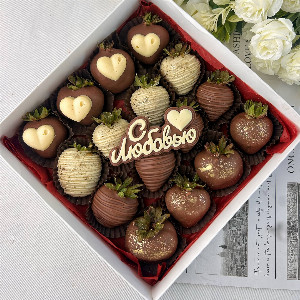 Chocolate-Covered Strawberries "Chocolate Mix of Love" with delivery Saint Petersburg