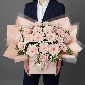 Arrangement "Peach Freshness" with delivery Orenburg