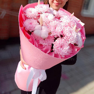 Bouquet "Pink Cotton Dream" with delivery Orenburg