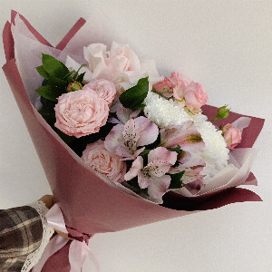Bouquet "Powder Pink Harmony" with delivery Stary-Oskol