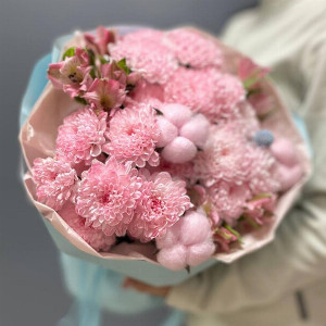 Bouquet "Pink Cotton" with delivery Ufa