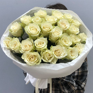 White Rose Bouquet "Pearl Hour" with delivery Penza