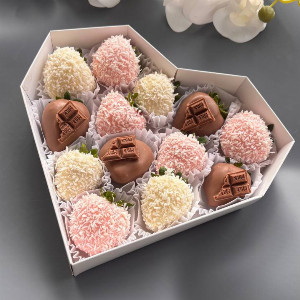 Chocolate Strawberries "Coconut Heart" with delivery Chelyabinsk