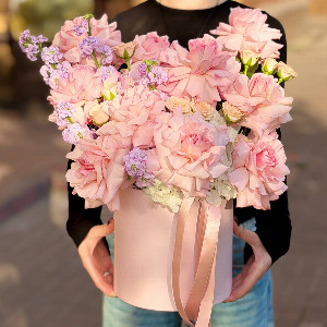 Stock Arrangement "Pink Silk" with delivery Moscow