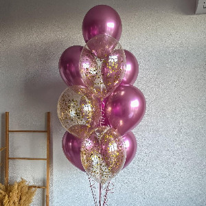 "Rose Gold" Balloon Bouquet with delivery Omsk