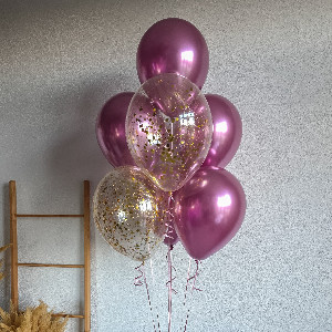 Фонтан из шаров "Малинки" с доставкой в Санкт-Петербурге