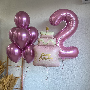 "Pink Happiness" Balloon Set with delivery Saint Petersburg