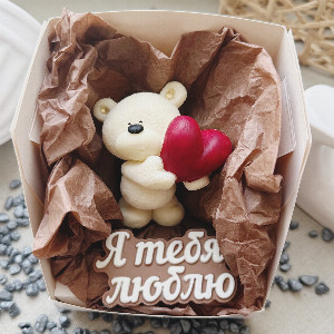 "A Heart in My Paws" Chocolate Bear with delivery Ufa
