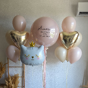 "Kitten Lullaby" Balloon Set with delivery Saint Petersburg