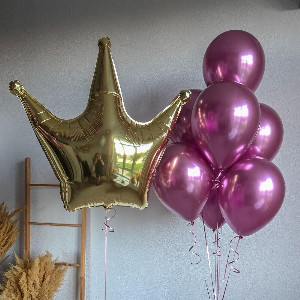 "Pink Diadem" Balloon Set with delivery Omsk