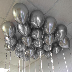 "Silver Cascade" Balloon Set with delivery Omsk