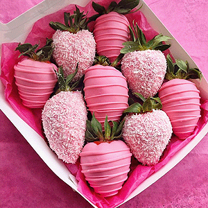 Chocolate-Covered Strawberries "Pink Clouds" with delivery Tyumen
