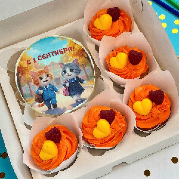 Dessert Set "School Days" with Bento Cake and Cupcakes