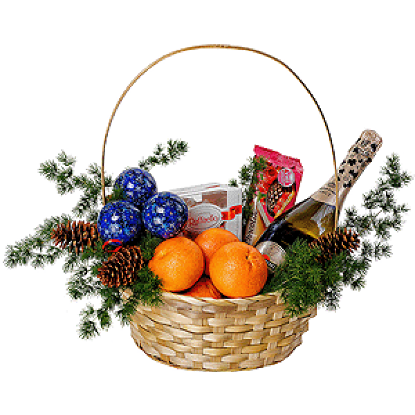 New Year Present with non-alcoholic champagne