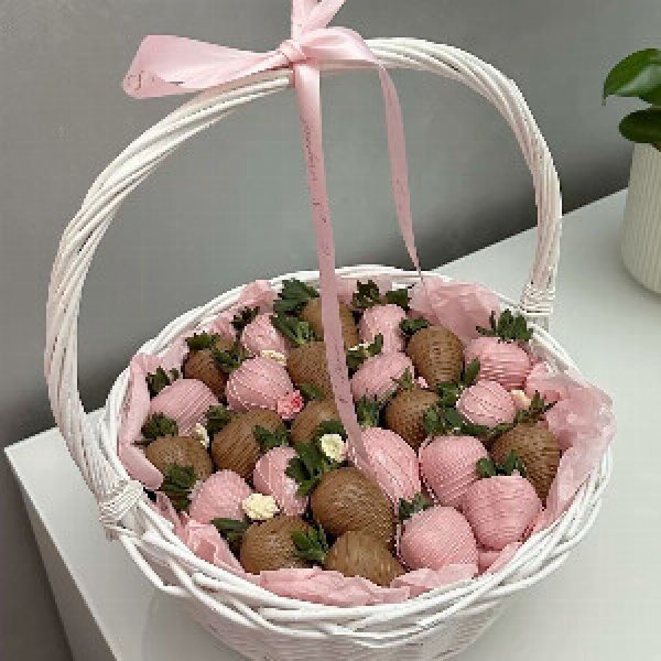 Strawberry in Chocolate "Romantic Basket"