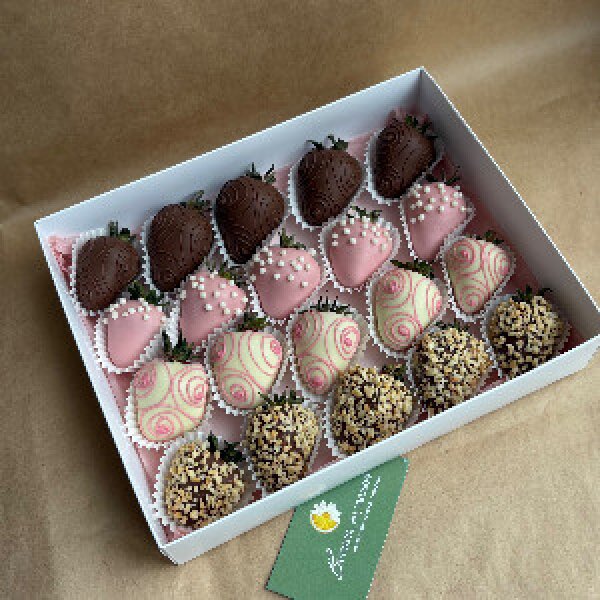 Chocolate Assortment with Peanuts Berry Composition