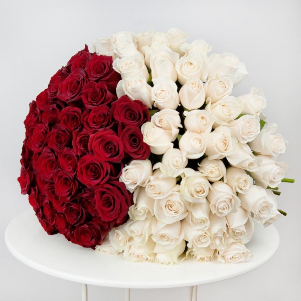 Red rose 50 cm - 65, White rose 50 cm - 66, Wrapping Paper