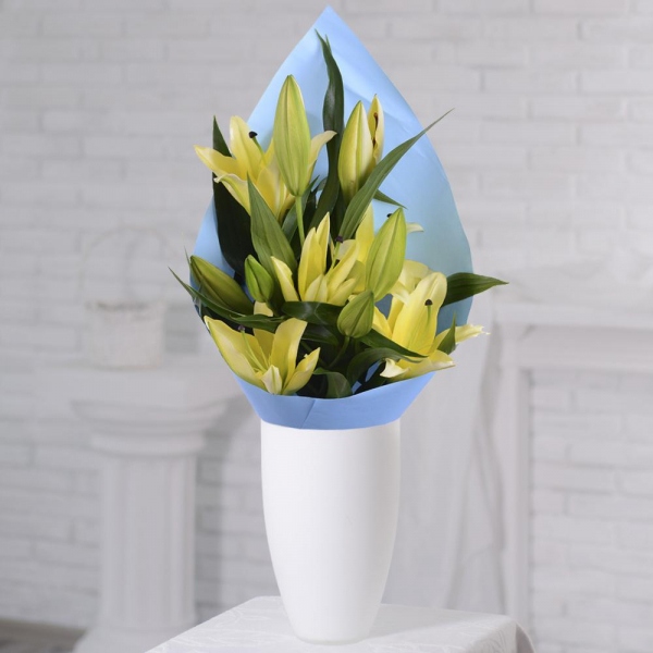 Yellow lily - 5, Wrapping Paper, Ribbon