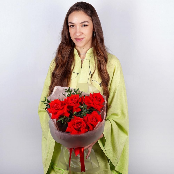 Rose Red 50 cm Ecuador - 9, Pistachio, Wrapping Paper